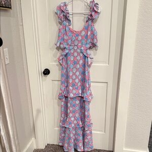 Simply Southern Pink and Blue Floral Dress